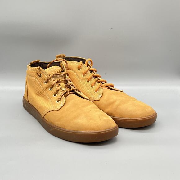 Timberland Boots Mens 12 Brown Nubuck Canvas Groveton Chukka Sneakers Shoes main image 5